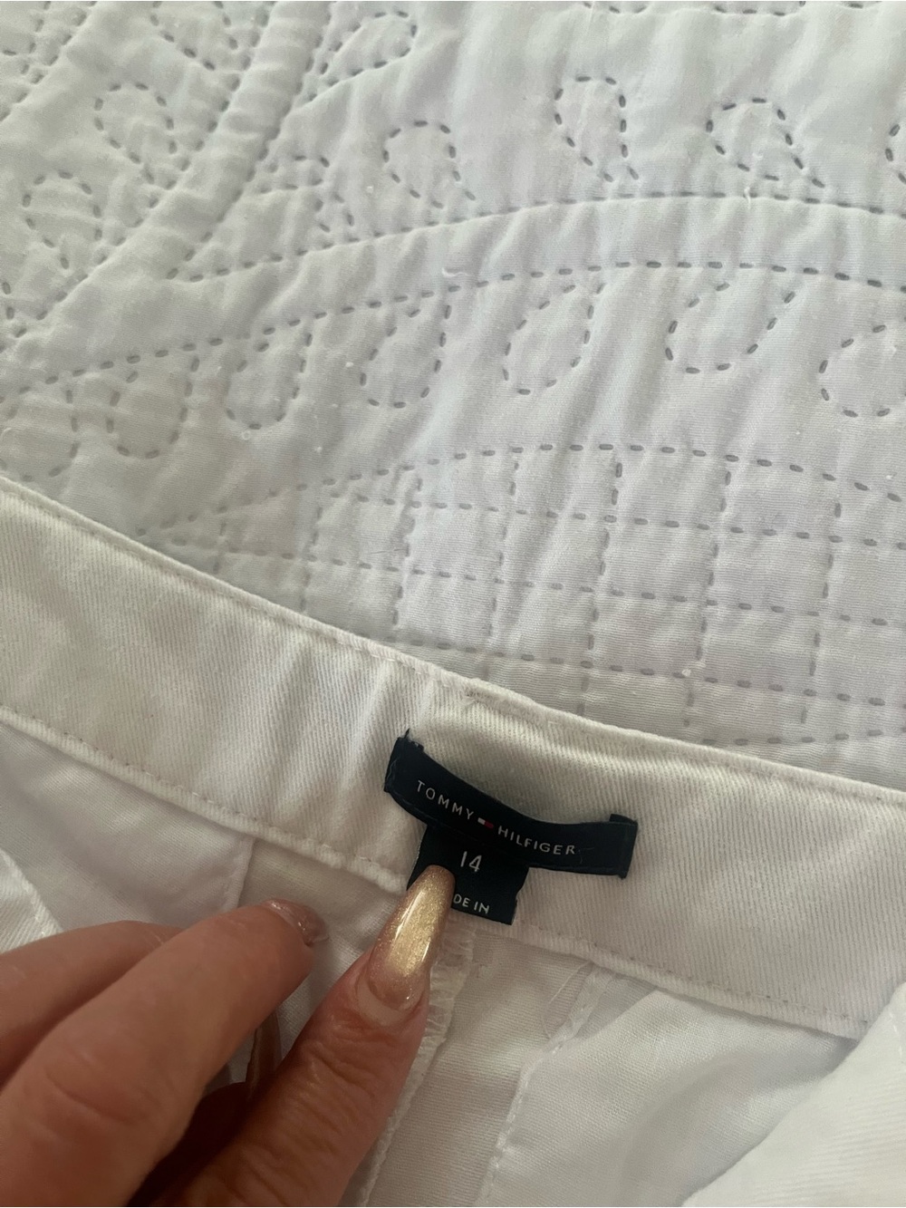 Tommy Hilfiger White Girls' Skirt - Classic Logo Waistband
